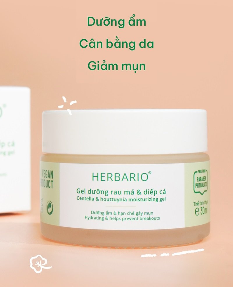 Gel dưỡng rau má & diếp cá Herbario gel duong rau ma diep ca herbario